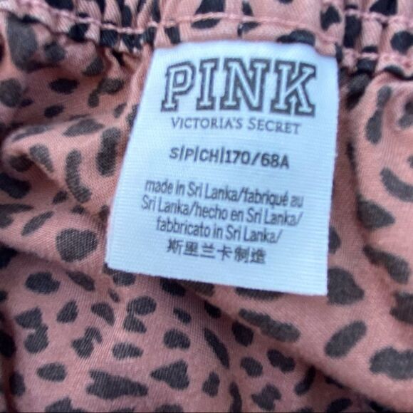 Pink Victoria Secret Leopard Cheetah Animal Print Joggers Sweatpants Small - Picture 5 of 5